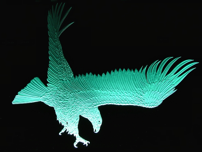 Sand Carved Glass_Eagle Created by Lex Melfi